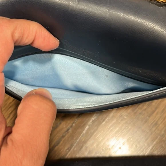 Cynthia Rowley embroidered crossbody bag blue and black - Picture 5 of 10